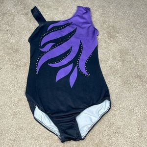 Girls Purple and Black Leotard